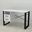 Письменный стол с ящиками Ferrum-decor Оскар 750x1200x600 металл Черный ДСП Белое 16 мм (FRD-103213) - миниатюра 2