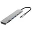 USB-хаб Proove Type-C-хаб Iron Link 7 в 1 (2*Type-C + 2*USB3.0 + HDMI + SD/TF) серебристый (HBIL00222004) - миниатюра 1