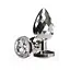 Анальна пробка Anal Play Disco Diamond Plug Medium 8.2 см (сріблястий) - мініатюра 1