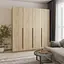 Шкаф 4-дверный MebelStar Оскар ДСП BG, комплект полок 200x52x220 см Дуб сонома (MBS-4737) - миниатюра 1