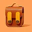 Шкіряний футляр Briefcase для навушників AirPods 1/2 Brown / Yellow - мініатюра 2