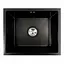 Кухонна мийка PVD чорна СМ 54x44 Platinum Handmade (монтаж під стільницю), Чорний - мініатюра 1