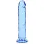 Фалоімітатор RealRock Crystal Clear Realistic Dildo 7'' 20 см блакитний - мініатюра 1