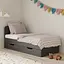 Кровать односпальная MebelStar Лилу с ящиками 90x200 см Антрацит (MBS-1346) - миниатюра 1