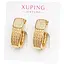 Серьги Xuping с фианитами гипоаллергенное украшение для повседневного образа Золотистый - миниатюра 1