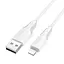 Дата кабель Borofone BX119 New USB to Lightning 2.4A (1m) White - мініатюра 3