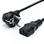 Кабель питания Atcom A3M Powercord C13 CEE7/7 Black 3m - миниатюра 1