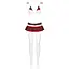 Еротичний костюм школярки з міні-спідницею Obsessive Schooly 5pcs costume біло-червоний S/M - мініатюра 5