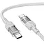 Кабель Hoco Spirit Type-C to Type-C transparent charging data cable U129 60W/3A 1.2 м - мініатюра 1
