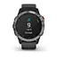 Смарт-часы Garmin Fenix 6 Solar Silver with black band (010-02410-00) - миниатюра 2