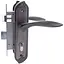 Замок врізний дверний з ручками на планці FZB комплект 58 мм ЕТ-191 GRAFIT - мініатюра 1