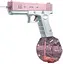 Электрический водяной пистолет высокого давления для детей и взрослых Glock Water Gun розовый - миниатюра 4