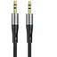 Кабель Hoco UPA22 UPA22 AUX silicone audio cable Чорний - мініатюра 1