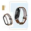 Шкіряний ремінець MiJobs для фітнес-браслета Xiaomi Mi Band 3 и 4 Type C коричневий, тримач - сріблястий - мініатюра 4