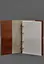 Шкіряний блокнот А4 на кільцях (Софт-бук) 9.0 в м'якій обкладинці світло-коричневий Краст - мініатюра 3