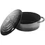 Каструля чавунна емальована овальна з кришкою Heinner сіра (HR-ZVC-S29OV) - мініатюра 3