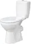 Унитаз-компакт Cersanit Kadda горизонтальный слив боковой подвод с сиденьнм полипропилен K33-005, Белый - миниатюра 1