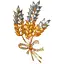 Брошь пшеница золотистая три колоски колосок символ Украины - миниатюра 1