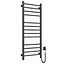 Электрический полотенцесушитель Navin Классик Квадро 500x1200 Sensor правая с таймером, черный муар 00-044050-5080, Черный матовый, Правое, Электронный - миниатюра 1