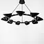 Кольцевая подвесная люстра с поворотными металлическими плафонами Line.F Количество ламп 12 - миниатюра 2