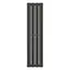 Вертикальний радіатор Navin Largo 300x1200-4, anticor, чорний муар 10-012033-4880, Чорний матовий - мініатюра 1