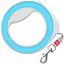 Поводок-рулетка для собак Waudog R-leash, круглая, XS-M, до 40 кг, 2,9 м, светоотражающая лента голубая - миниатюра 1