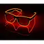 Очки светодиодные Leds прозрачные El Neon ray red неоновые - миниатюра 1