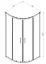 Душевая кабина угловая RJ 90x90 раздвижная прозрачное стекло 8 мм с покрытием Nano с ПВХ-подиумом, хром K9170-FBM-1004, прозрачный, хром - миниатюра 2