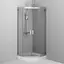 Душевая кабина Am.Pm Gem 80x80 см без поддона хром матовый W90UG-401-080MT, Универсальная, прозрачный, хром матовый - миниатюра 3