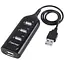 USB Хаб Розгалужувач Пасивний Insten 4-Port Black - мініатюра 1