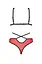 Комплект білизни Passion Peonia Set XXL/XXXL red бра трусики - мініатюра 4