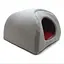 Будиночок юрту для котів та собак Zoo-hunt Герос №2 41х41х37 см сірий+червоний - мініатюра 1