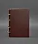 Шкіряний блокнот на кільцях (софт-бук) 9.0 з твердою бордовою обкладинкою - мініатюра 1