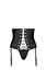 Пояс-корсет из экокожи Passion Celine Set with Open Bra black шнуровка пажи стринги 4XL/5XL - миниатюра 3