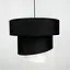 Дизайнерская люстра IONOS 2 с текстильным абажуром Line.F MJ 159-500 BK+BK+WT - миниатюра 3