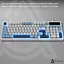 Клавіатура ігрова дротова Ajazz AF-GB-98 USB White-Blue - мініатюра 12