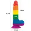 Фалоімітатор LoveToy Prider Dildo 7.5" 19.5 см райдужний - мініатюра 10