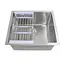 Кухонна мийка з нержавіючої сталі 50 см під стільницю 1.5 мм Nett NS-5045, Нержавіюча сталь - мініатюра 9