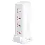 Сетевой фильтр-удлинитель Yiwu HP-5-9MF TOWER B24 2,8 м 12 розеток 3USB + 1PD LED-лампа белый  - миниатюра 1