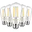 Defurhome ST58 E27 6W Світлодіодні лампочки Edison 60W Equivalent, денний білий 5000K, не затемнений, прозоре скло, базова лампа - мініатюра 1
