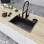 Кухонна мийка чорна врізна з PVD покриттям багатофункціональна Nett NB-7042, Чорний - мініатюра 5