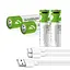 Аккумуляторные батареи АА Smartoools 4 шт. 1733 mah 1.5V с зарядкой Type-C (Зеленый) - миниатюра 1