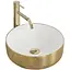 Умивальник Rea Sami gold white накладний REA-U1801, Золотий - мініатюра 1