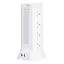 Мережевий фільтр-подовжувач Yiwu HP-5-11MF TOWER B24 4,8 м 12 розеток 3USB + 1PD LED-лампа білий  - мініатюра 1