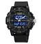 Часы мужские наручные спортивные Skmei 2162 с двойным дисплеем и подсветкой (Черный) - миниатюра 2