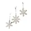 Набір підвісок декоративних House of Seasons Сніжинки 10 см 3 шт. білий (8720967769100) - мініатюра 1