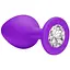 Силіконова анальна пробка з кристалом SKN-KSIL-02M (розмір M), Фіолетовий - мініатюра 1