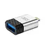 Адаптер XO NB186 Lightning to USB OTG adapter Серебристый - миниатюра 2