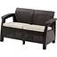 Диван садовий Keter Corfu II Love seat пластиковий коричневий - мініатюра 1