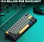 Клавиатура игровая механическая AULA WIN-60 HE-Max Black-Grey-Yellow Magnetic switch ENG/UKR - миниатюра 9